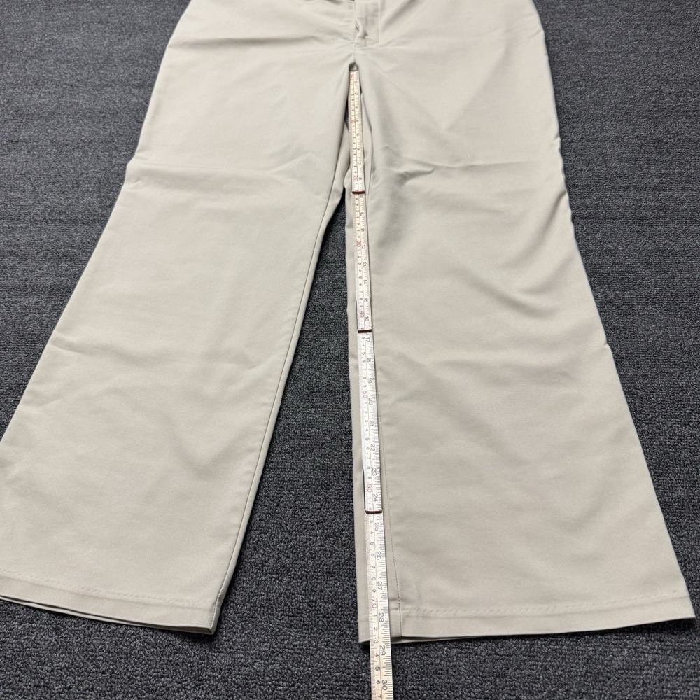 Lee 18 Short Khaki Straight Leg Flex Motion Trouser Stretch Dress Pants Mid Rise - Picture 3 of 8